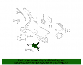 Fuel filler flap actuator for Nissan Murano z51 09-14
