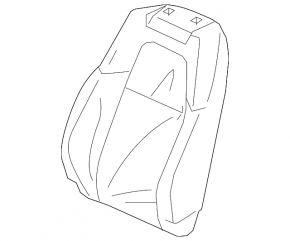 Honda CRV 17-22 passenger seat back upholstery grey leather, perforated, dry cleanable