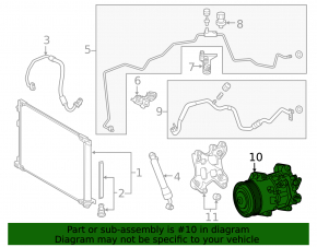 Lexus NX200t NX300 15-21 Air Conditioning Compressor