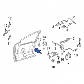 Door lock cylinder front left Ford Flex 09-19