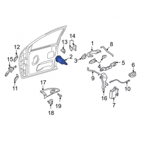 Door lock cylinder front left Ford Flex 09-19