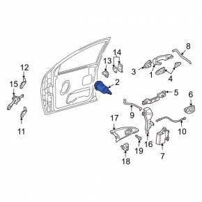 Door lock cylinder front left Ford Flex 09-19