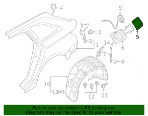 Fuel filler flap with housing Audi A4 B9 17-19 torn seal