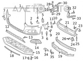 Front bumper air duct left Audi A5 F5 17-19 premium, prestige