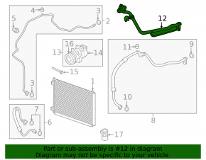 Air conditioning pipe heater-condenser Nissan Kicks 18-24