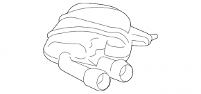 Muffler rear part barrel left Porsche Macan 15-18 3.0T