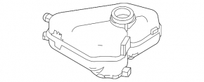 Expansion tank for Ford Fiesta 11-19 1.6 without cap