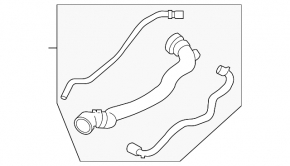 Upper cooling pipe BMW X3 F25 15-17 2.0d