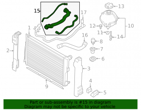 Upper cooling pipe BMW X3 F25 15-17 2.0d