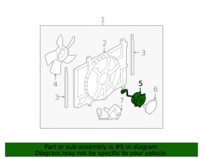 Nissan Versa 1.8 10-12 Cooling Fan Motor