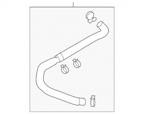 Upper cooling pipe Nissan Rogue 21-21 2.5 complete 2 parts