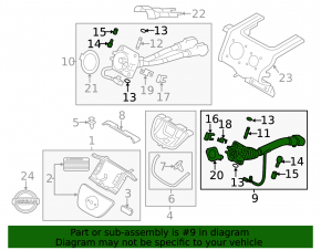 Charging port nose assembly Nissan Leaf 11-12