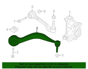 Lower control arm, front left, BMW 3 G20 19-25 M3