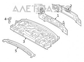Rear panel BMW 3 G20 19- 2 parts