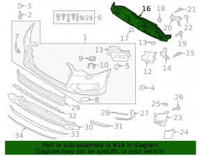 Radiator grill bracket grill Audi A6 C8 19- under radar