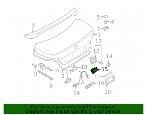 BMW 335i e92 07-13 trunk lid lock