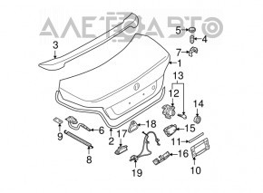 BMW 335i e92 07-13 trunk lid lock