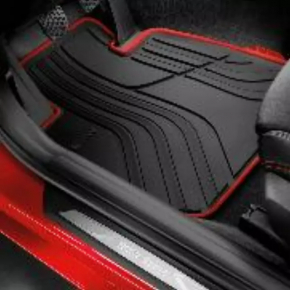 Set of floor mats for BMW 3 Series F30 12-18, black rubber