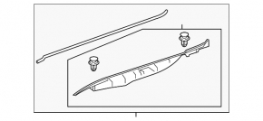 Seal wing hood-wing right Lexus IS 14-20