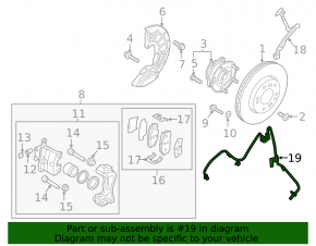 ABS sensor front left Kia Optima 16-