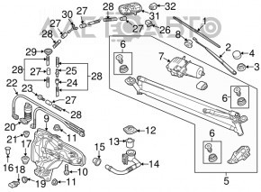 VW Tiguan 18 Windscreen Washer Reservoir Neck - Without Cap and Filter OEM