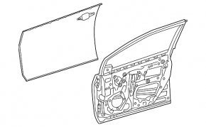Door bare front left Toyota Prius 50 16-22