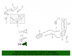 Door hinge lower rear left Acura TLX 15-
