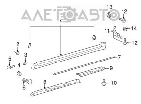 Rear left mudguard for Toyota Camry v40 07-11 is worn and dented