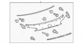 Lexus NX300 NX300h 18-21 Trunk Door Trim with Emblem