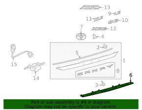 Toyota Camry v70 18-24 trunk lid number plate light bar
