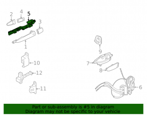 Rear left door handle mechanism Nissan Altima 13-18
