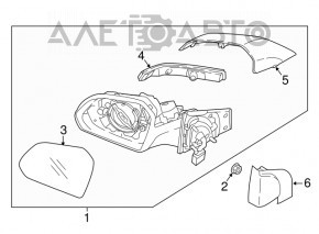Mirror cover right Hyundai Sonata 15-17
