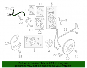 Front left brake hose Audi Q5 8R 09-17