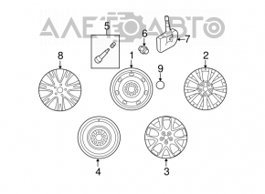 Wheel rims R17 x 7J ET55 5*114.3 Mazda6 09-13