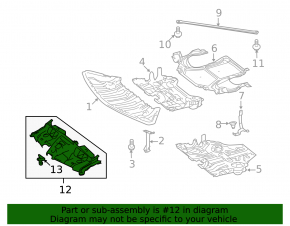 Upper radiator deflector Mercedes W212 10-14 coupe