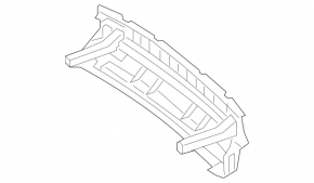 Front bumper molding, central lower, Mercedes S-class W222 63/65 AMG 18-20 coupe, carbon