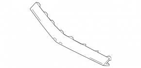 Front bumper molding, central lower, Mercedes S-class W222 63/65 AMG 18-20 coupe, carbon