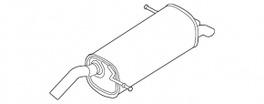 Muffler rear part with barrel Ford Fiesta 11-19 1.6 5d