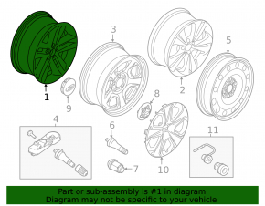 Wheel disk R18 Ford Explorer 11-17 light curb