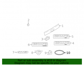 Ford Escape MK3 13-16 pre-restyling tailgate emblem badge