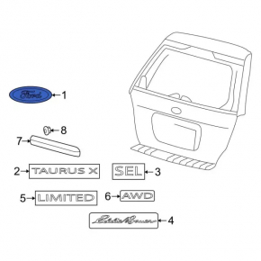 Ford Escape MK3 13-16 pre-restyling tailgate emblem badge