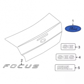 Ford Escape MK3 13-16 pre-restyling tailgate emblem badge