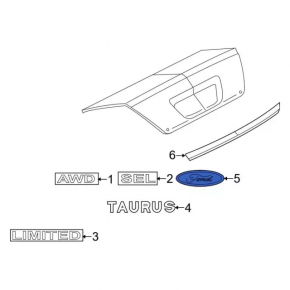 Ford Escape MK3 13-16 pre-restyling tailgate emblem badge