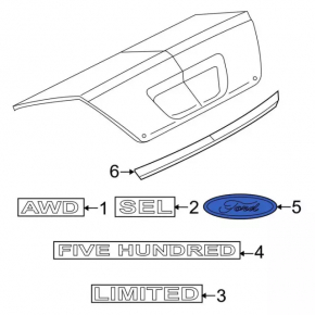 Ford Escape MK3 13-16 pre-restyling tailgate emblem badge