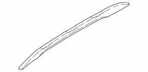Longitudinal railing right Ford Ecosport 18-22 black, with cracks