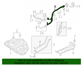 Mazda 6 18-21 2.5 fuel filler neck