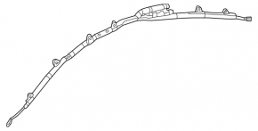 Airbag airbag side curtain left Mercedes CLA 14-19 rusty pyropatron