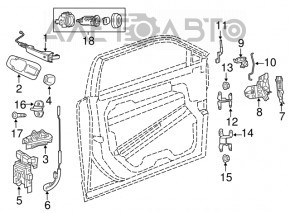Outer handle plug front right Chrysler 300 11-23