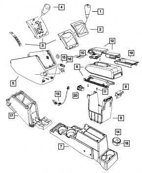 Armrest Jeep Patriot 11-17 black, upper part