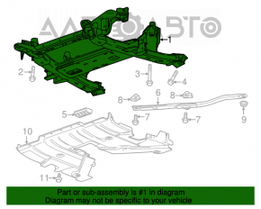 Front subframe Cadillac ATS 13-15 prerest awd